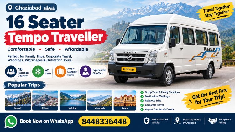16 Seater Tempo Traveller in Ghaziabad