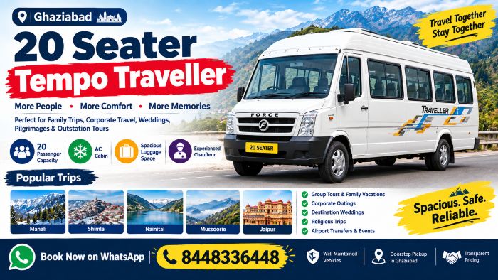 20 Seater Tempo Traveller in Ghaziabad