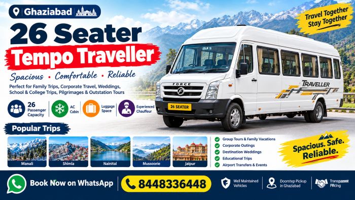 26 Seater Tempo Traveller in Ghaziabad