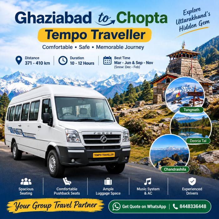 Ghaziabad to Chopta Tempo Traveller